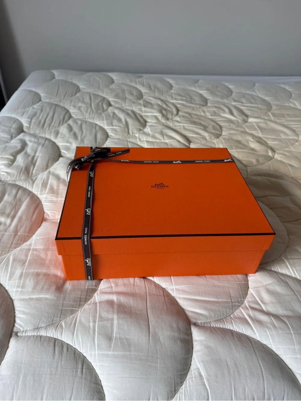 Hermes Orange Scarf Luxury Gift Box with Signature Ribbon
